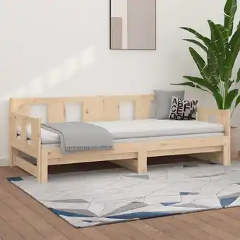 ManoMano Tagesbett Ausziehbar, Einzelbett, Gästebetten, Bettrahmen, Jugendbett Massivholz Kiefer 2x(90x200) cm LLLA203765 Maisonchic Angebot