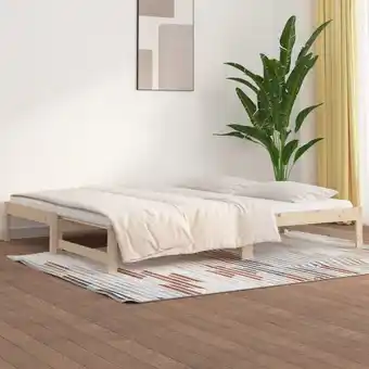 ManoMano Tagesbett Ausziehbar, Einzelbett, Gästebetten, Bettrahmen, Jugendbett 2x(90x200) cm Massivholz Kiefer LLLA405515 Maisonchic Angebot