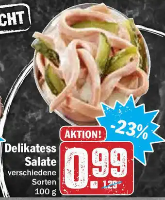 Hit Delikatess Salate 100g Angebot