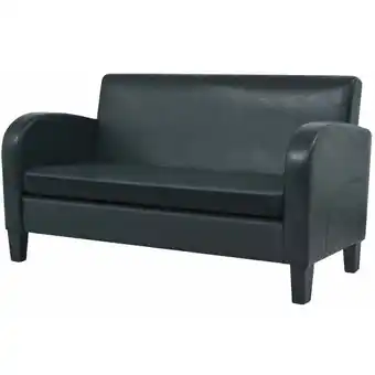 ManoMano 2-Sitzer-Sofa Couch Wohnzimmersofa - Kunstleder Schwarz BV505351 Bonnevie Schwarz Angebot