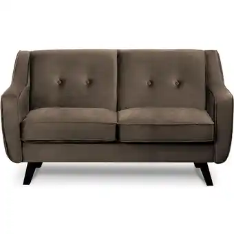 ManoMano Terso Sofa, 2 Sitzer im zeitlosen Design, Velours-Bezug, braun - Konsimo Angebot