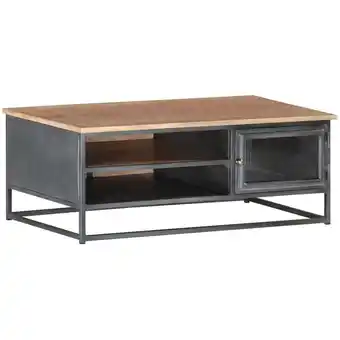 ManoMano Couchtisch Beistelltisch - Kaffeetisch Grau 90x50x35 cm Massivholz Akazie BV418685 - BonneVie Angebot