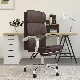 ManoMano Gamer Stühle,Gaming Stuhl Ergonomisch,Bürostuhl,Computerstuhl mit Liegefunktion Braun Kunstleder -88573 - Braun Angebot