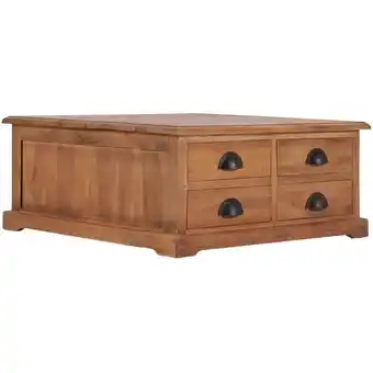 ManoMano Couchtisch Kaffeetisch Wohnzimmertisch 68 x 68 x 30 cm Teak Massivholz TJHZS438157 Maisonchic Angebot