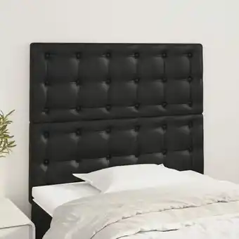 ManoMano Bonnevie - 2er Set Kopfteil für Bett - Bett-Kopfteil Schwarz 100x5x78/88 cm Kunstleder BV757740 Angebot