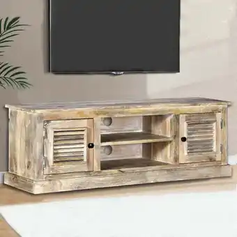 ManoMano TV-Schrank, TV-Lowboard, tv Möbel, Fernsehschrank Moderner Stil Solides Mangoholz NMKS15843 Maisonchic Angebot