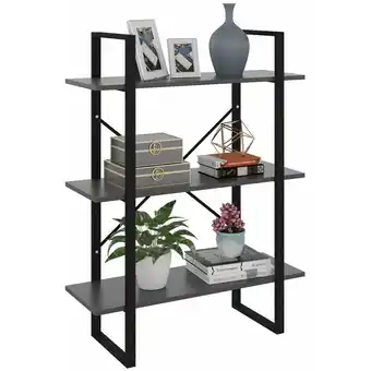 ManoMano Bücherregal, Standregal, Aufbewahrungsregal, Bücherschrank Grau 80x30x105 cm Holzwerkstoff OQN97093 Maisonchic Angebot