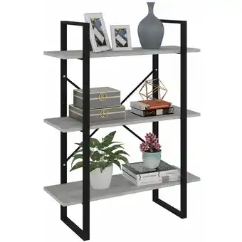 ManoMano Bonnevie - Bücherregal Standregal - Raumteiler Betongrau 80x30x105 cm Holzwerkstoff BV921252 Grau Angebot