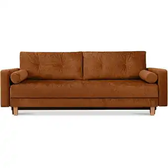 ManoMano Eriso Schlafsofa 3 Personen mit weiche Sitzfläche und hohe Rückenlehne, rot - Konsimo Angebot