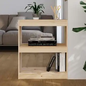 ManoMano Bücherregal Küchenregal Regal für Wohnzimmer Büro und Flur 60x30x71,5 cm Massivholz Kiefer DE25742 - Braun Angebot