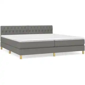 ManoMano Bettrahmen Einzelbett,Bettgestell und Polsterbett,Boxspringbett mit Matratze Dunkelgrau 200x200 cm Stoff Bonnevie 61556 - Gra Angebot