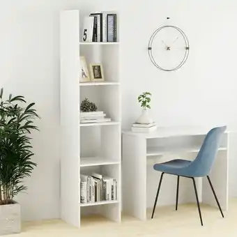 ManoMano Bücherregal, Standregal, Aufbewahrungsregal, Bücherschrank Hochglanz-Weiß 40x35x180 cm Holzwerkstoff OQN84840 Maisonchic Angebot