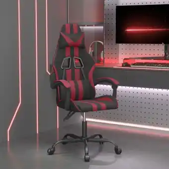 ManoMano Gaming-Stuhl,Bürostuhl Computerstuhl Ergonomisch,Gaming Chair Drehbar Schwarz und Weinrot Kunstleder -DE30100 - Rot Angebot