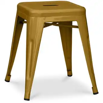 ManoMano Privatefloor - Hocker im Industriedesign - 45cm - Neuauflage - Stylix Gold - Stahl, Metall - Gold Angebot