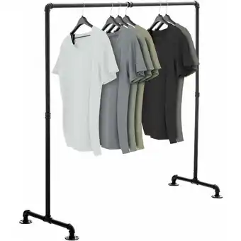 ManoMano CLP - Kleiderständer Jersey schwarz 150 cm Angebot