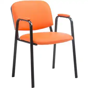 ManoMano Besucherstuhl Ken Pro Kunstleder orange Angebot