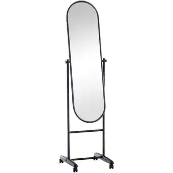 ManoMano Standspiegel Nane Oval schwarz Angebot