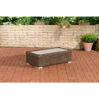 ManoMano CLP - Polyrattan Lounge Tisch Madeira 110 x 60 braun-meliert Angebot