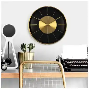 ManoMano K&l Wall Art - lautlose Gol 3D Optik Wohnzimmer Wanduhr moderne Aluminium Uhr 30cm ø mit Quartz Uhrwerk - Gold Angebot