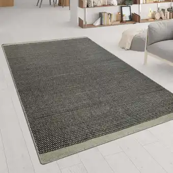 ManoMano Handgewebter Teppich Flachgewebe Skandinavischer Look Meliert Webmuster In Grau 60x110 cm - Paco Home Angebot