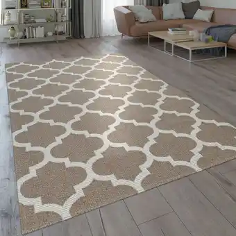 ManoMano Teppich Wohnzimmer Orient Muster Marokkanisches Design Modern Beige Creme 80x150 cm - Paco Home Angebot