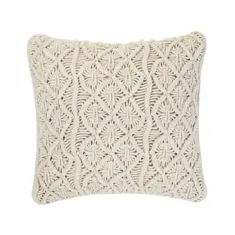 ManoMano Beliani - Dekokissen Strickmuster helles Beige 45 x 40 cm Baumwolle Polyester Goreme - Beige Angebot