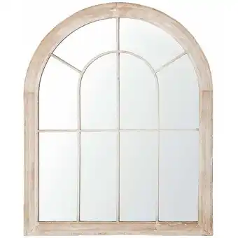 ManoMano Romantischer Wandspiegel in Beige Fensteroptik 69 x 89 cm Embry - Beige Angebot