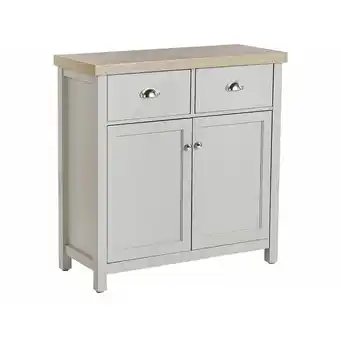 ManoMano Beliani - Sideboard grau/heller Holzfarbton MDF-Platte 2 Schubladen Schrank Clio - Grau Angebot