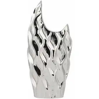 ManoMano Beliani - Raffinierte Vase mit Eleganz silbern Haluza - Silber Angebot