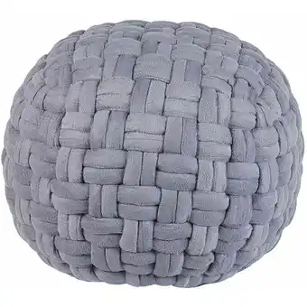 ManoMano Beliani - Trendy Ottoman in Grau Baumwolle 45x35 cm Hopa - Grau Angebot