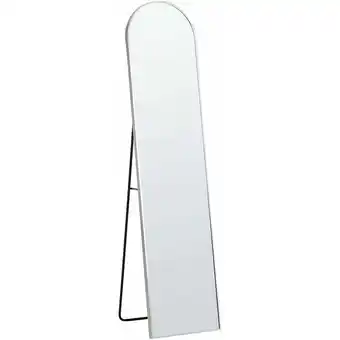 ManoMano Moderner Standspiegel mit Rahmen klappbar oval silber Bagnolet - Silber Angebot