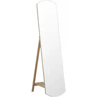 ManoMano Beliani - Standspiegel mit Regal Kiefernholz hellbraun 35x150 cm klappbar Modern Cherbourg - Heller Holzfarbton Angebot