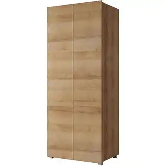 ManoMano Kleiderschrank Drehtürenschrank in Eiche Gold Nb. CAIRNS-132, b/h/t ca. 80/200/52 cm - braun Angebot