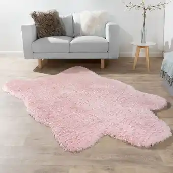 ManoMano Paco Home Fellteppich Kunstfell XXL Imitat Flokati Stil Langflor Teppich Wohnzimmer Rosa 120x160 cm Angebot