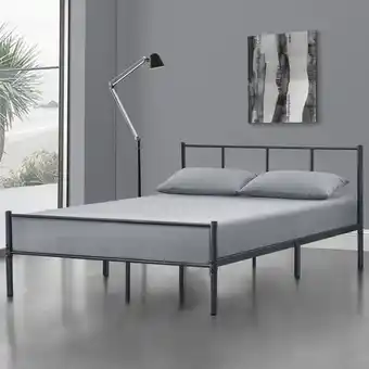 ManoMano Metallbett Laos 120x200 cm Dunkelgrau en.casa - Dunkelgrau Angebot