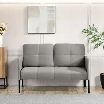 ManoMano Sofa Reichling 2-Sitzer Grau [en.casa] Grau Angebot