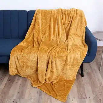 ManoMano Kuscheldecke Flanell Decke 150x200cm ( Curry ) Flauschige Struktur Wohndecke für Sofa, Couch und Bett, Tagesdecke oeko-tex -  Angebot