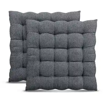 ManoMano Bestlivings - Stuhlkissen 40x40cm ( Grau ) - 2er Pack - Hochwertiges Sitzkissen Atmungsaktiv Indoor & Outdoor - Baumwolle Öko Angebot