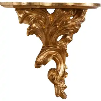 ManoMano Wandregal aus Holz mit antikiertem Blattgold Finish L34xPR18xH28 cm. Made in Italy Angebot