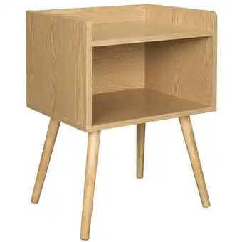 ManoMano WOLTU Nachttisch Nachtkommode Nachtschrank Beistelltisch Sofatisch, mit Offenem Fach, mit Beinen, Holz, Hell Eiche, 46x38x60c Angebot