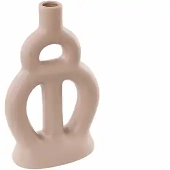 ManoMano Beliani - Blumenvase Keramik handgefertigt beige 28 cm organische Form Modern Kozani - Beige Angebot