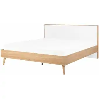 ManoMano Doppelbett 160 x 200 cm heller Holzfarbton/weiß Serries - Heller Holzfarbton Angebot