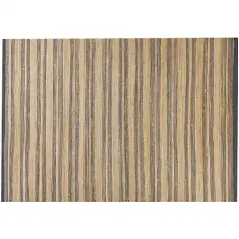 ManoMano Beliani - Teppich Jute beige / grau 160 x 230 cm Streifen hangewebt natürlich Boho Budho - Grau Angebot