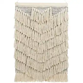 ManoMano Beliani - Wandbehang aus Baumwolle mit Fransen Handgewebte Boho Dekoration Beige Kotra - Beige Angebot