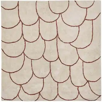 ManoMano Beliani - Teppich Baumwolle beige geometrisches Muster quadratisch 200 x 200 cm Avdan - Beige Angebot