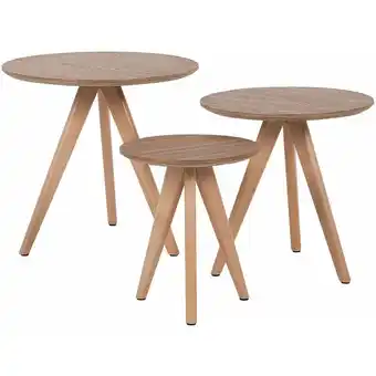 ManoMano Couchtisch heller Holzfarbton Modernes 3er Set Kaffeetisch Vegas - Heller Holzfarbton Angebot