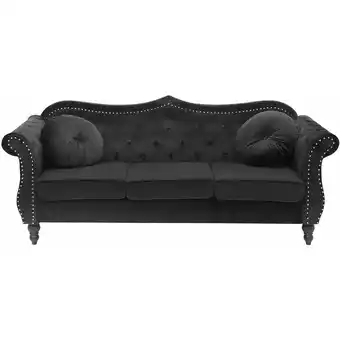 ManoMano Stilvolles und elegantes 3-Sitzer Sofa in Schwarz skien - Schwarz Angebot