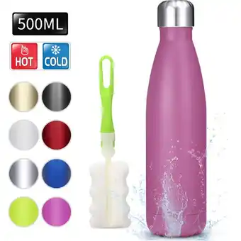 ManoMano King do way Edelstahl-Vakuum-Wasserflasche mit Bürste, 500 ml/18 oz (Lila) lavente Angebot