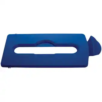 ManoMano Papierdeckeleinsatz mit verlängerter Öffnung für Rubbermaid Slim Jim Recycling-Station HxBxT 1,3x20,3x42cm Polypropylen Blau  Angebot