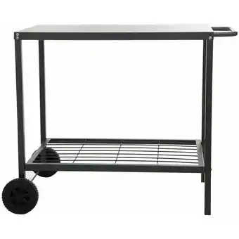 ManoMano Gartentisch, mobil auf Rädern für Grill, Metall, 90x58x75 cm Angebot